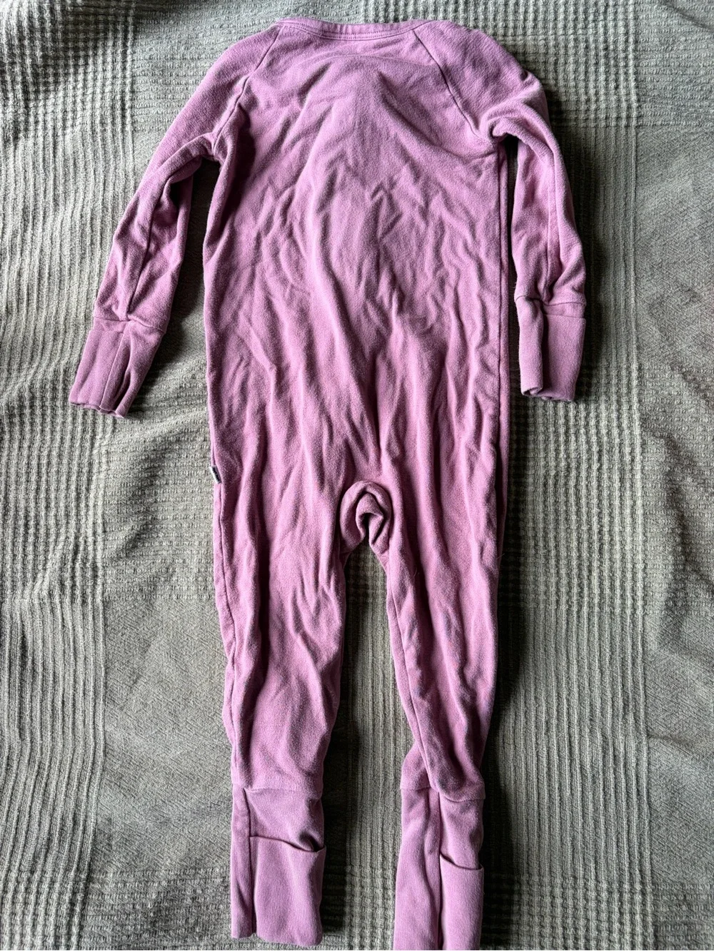 Little Sleepies Warm Zipper Pajamas - Dusty Mauve EUC